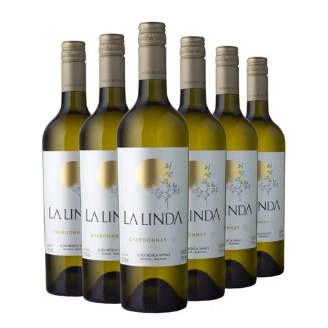 Kit 6 Garrafas Vinho Branco Luigi Bosca La Linda Chardonnay 750 mL