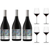 Compre 3 Intimista Vinho Tinto Português Alentejo e GANHE 4 TAÇAS  FALERNO